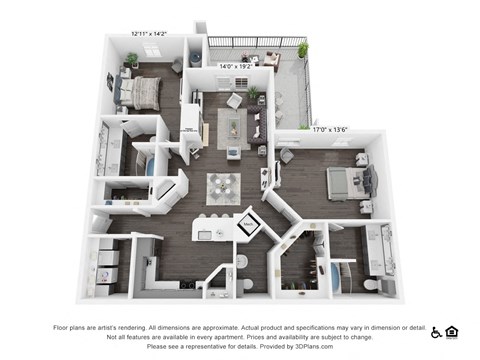 B5 Floor Plan at 3500 Westlake Apartments, Austin